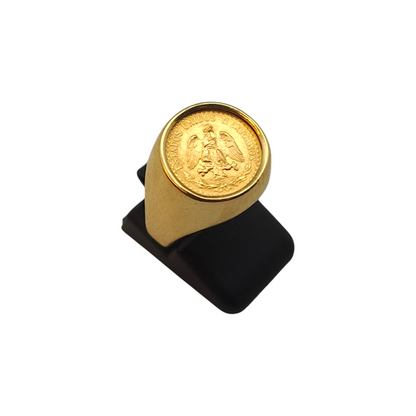 Zlati prstan "PEDRO" 14K + 21K; masa=8.47g