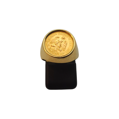 Zlati prstan "PEDRO" 14K + 21K; masa=8.47g