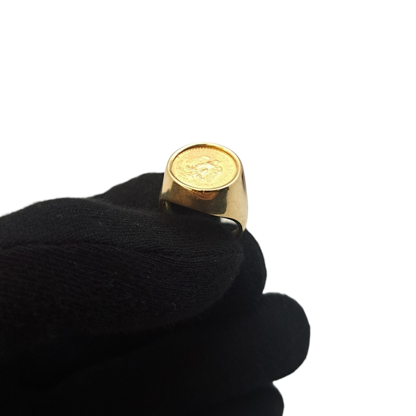 Zlati prstan "PEDRO" 14K + 21K; masa=8.47g