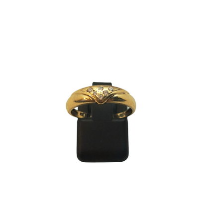 Zlati prstan "CLASS" 14K 585/1000; masa=2.19g