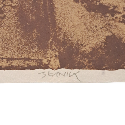 Janez Bernik - Grafika; "Stisk roke"; 24 cm x 16 cm
