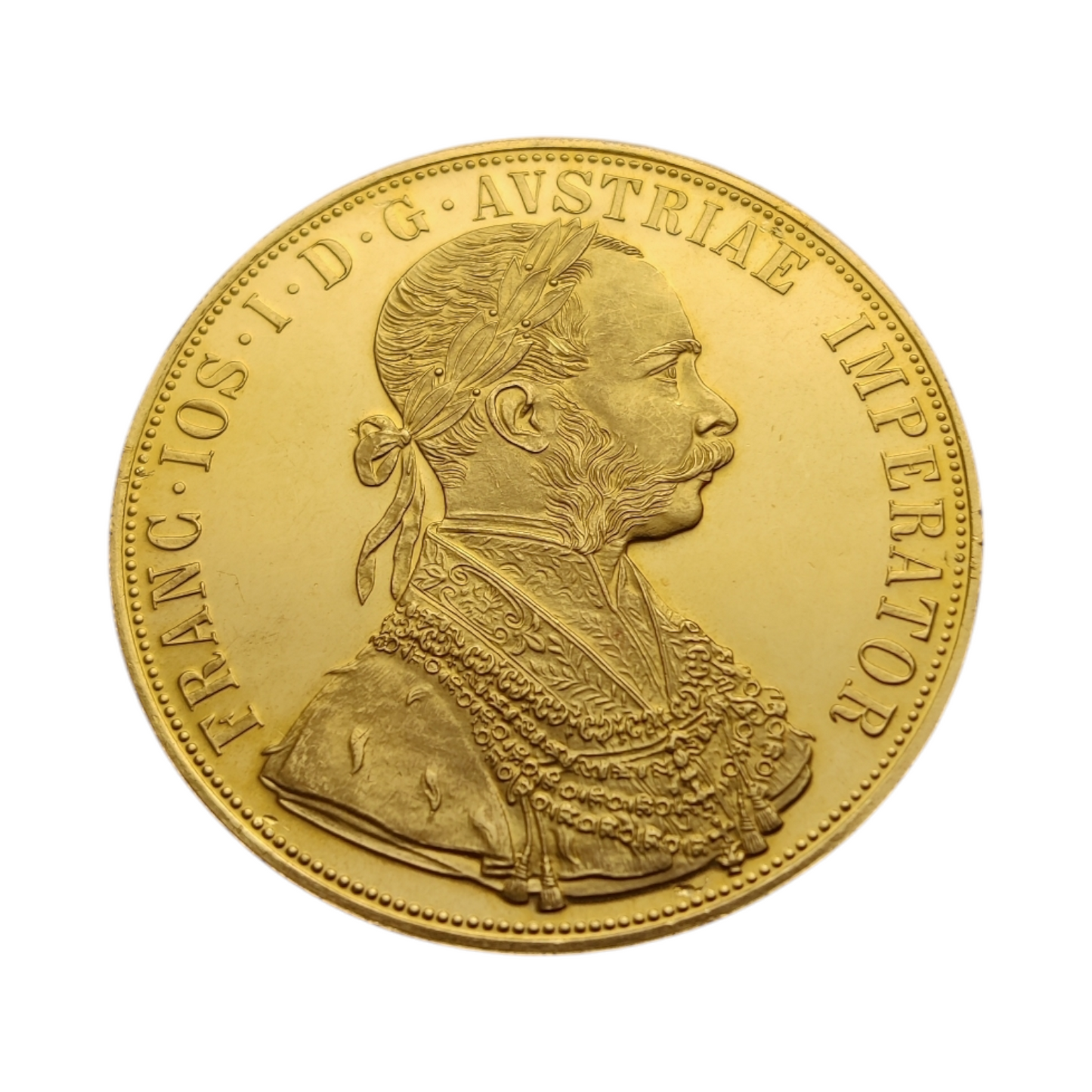 Zlatnik štirikratni dukat 986/1000; masa=13.96g