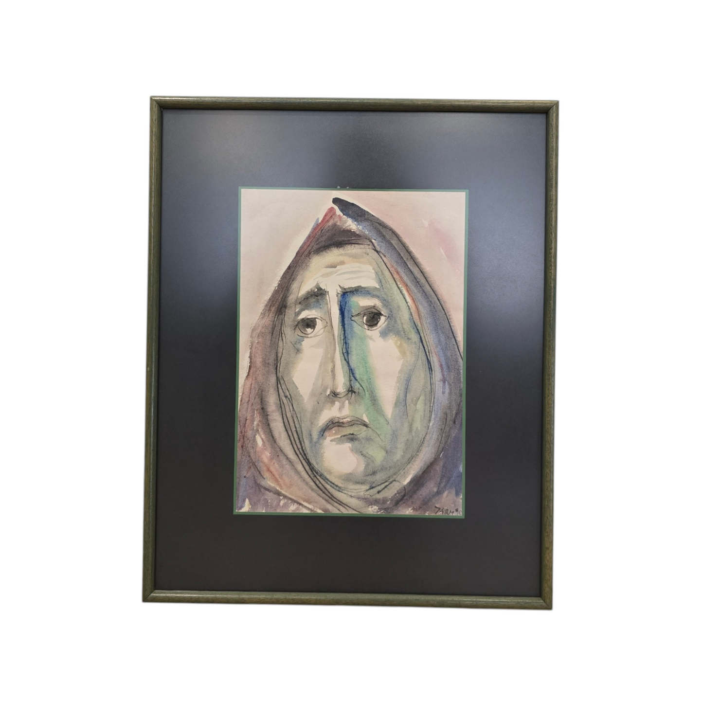 Stane Jarm; akvarel; "Starka"; 36 cm x 44 cm