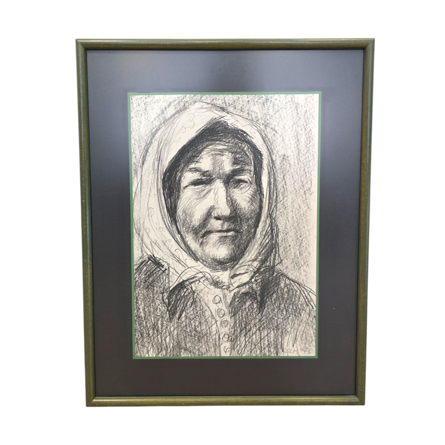Stane Jarm; oglje; "Starka"; 44 cm x 56 cm