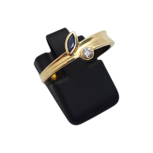 Zlati prstan "RUI" 14K 585/1000; masa=2,84g