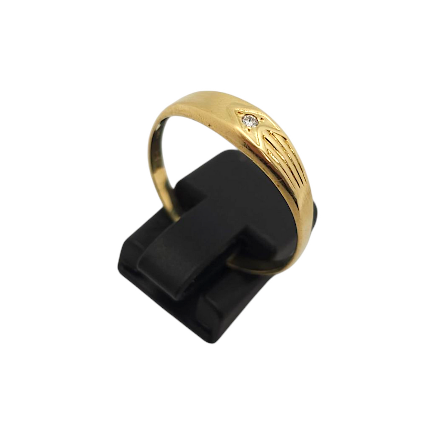 Zlati prstan ''BESS'' 14K 585/1000; masa=1.55g