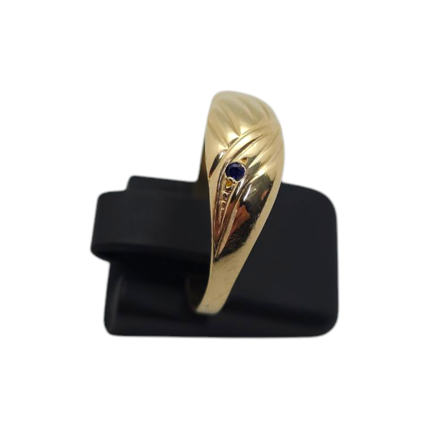 Zlati prstan "QUIN" 14K 585/1000; masa=1.50g