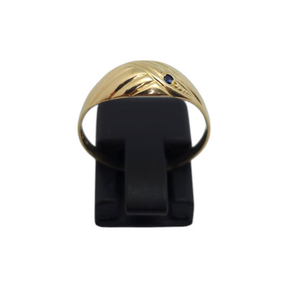 Zlati prstan "QUIN" 14K 585/1000; masa=1.50g