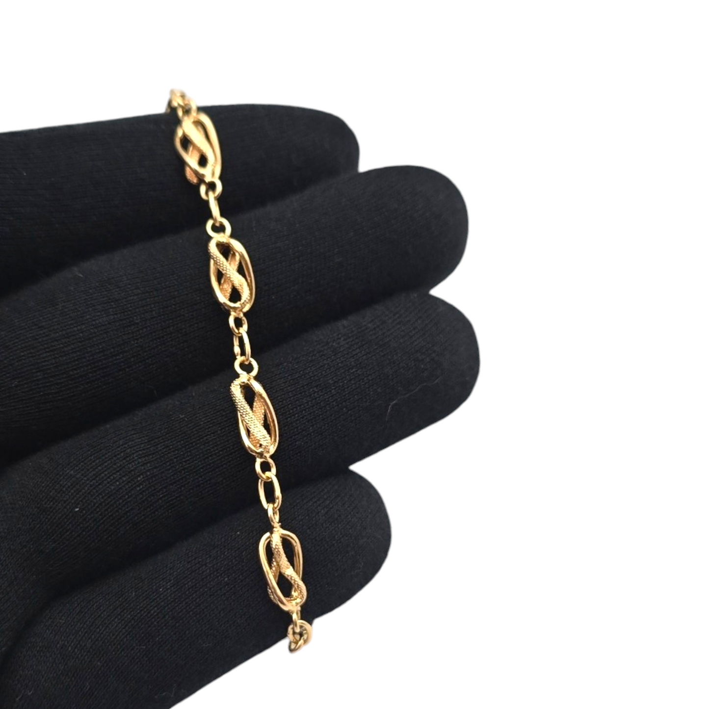 Zlata zapestnica "LUSINE" 18K 750/1000; masa=5.25g