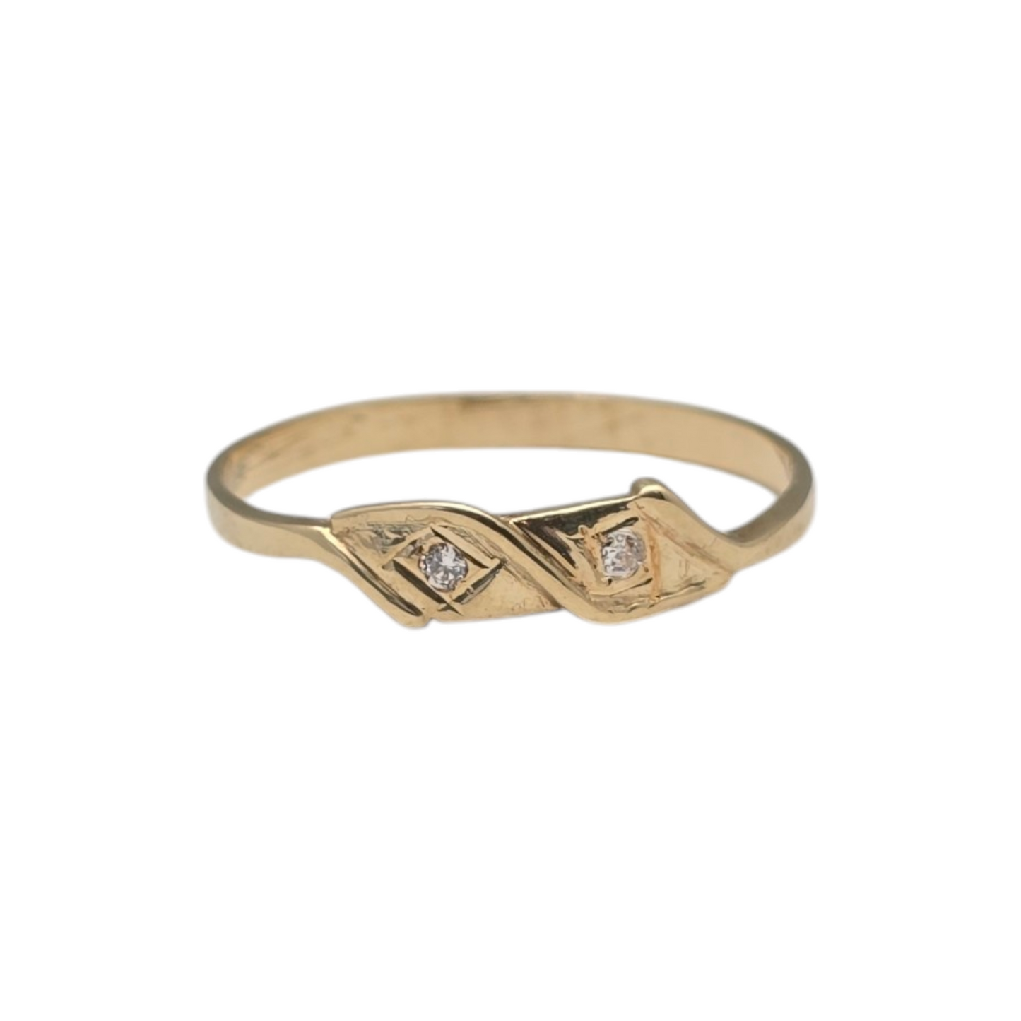 Zlati prstan ''ZAIR'' 14K 585/1000; masa=1.19g