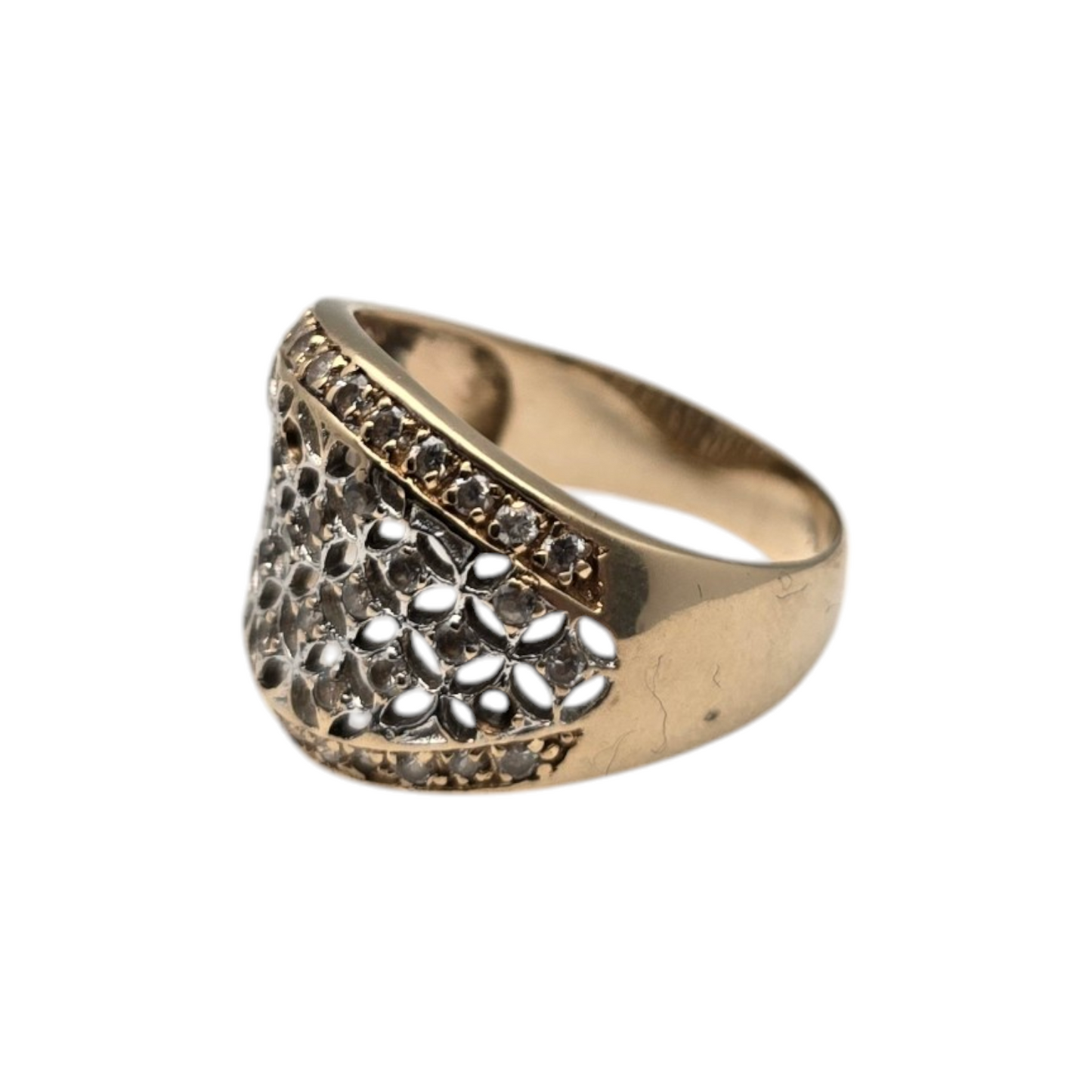 Zlati prstan ''STARLIGHT'' 14K 585/1000; masa=4.66g