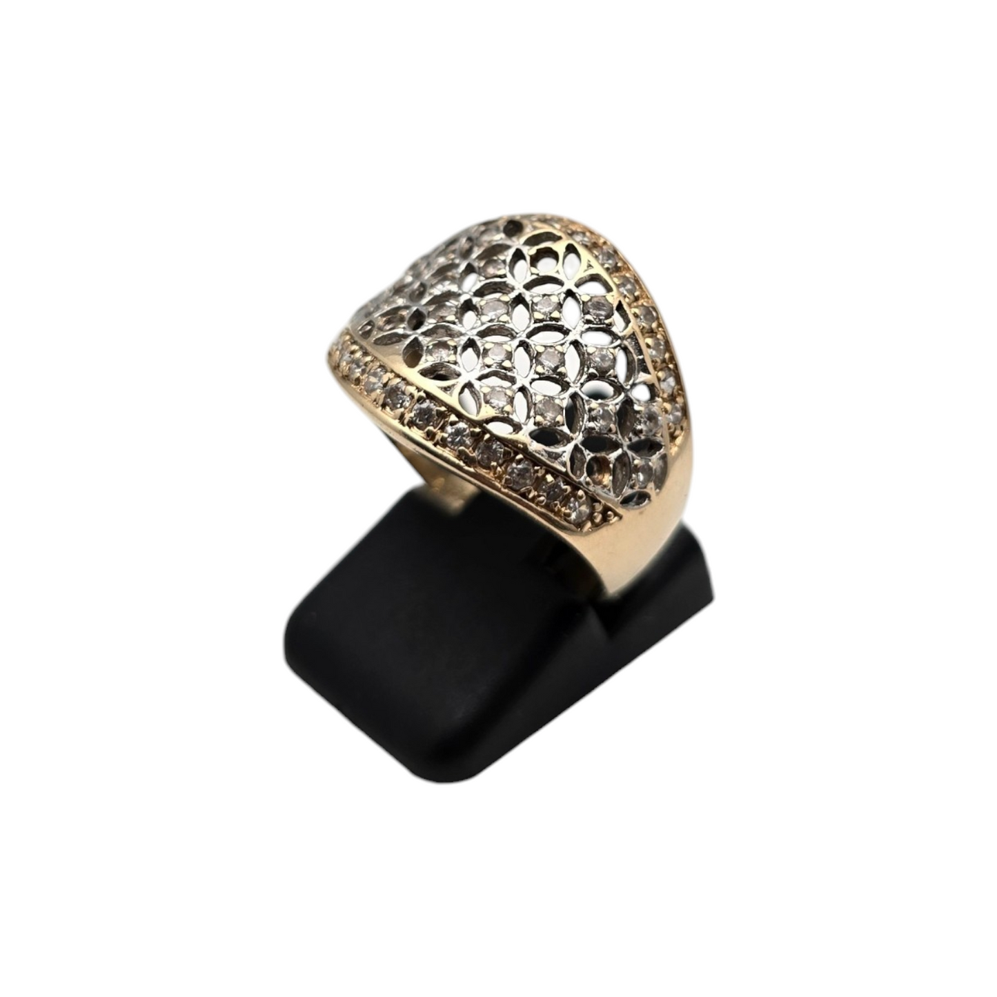 Zlati prstan ''STARLIGHT'' 14K 585/1000; masa=4.66g