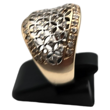 Zlati prstan ''STARLIGHT'' 14K 585/1000; masa=4.66g
