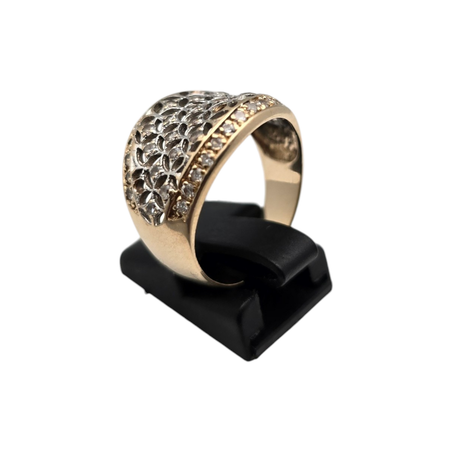 Zlati prstan ''STARLIGHT'' 14K 585/1000; masa=4.66g