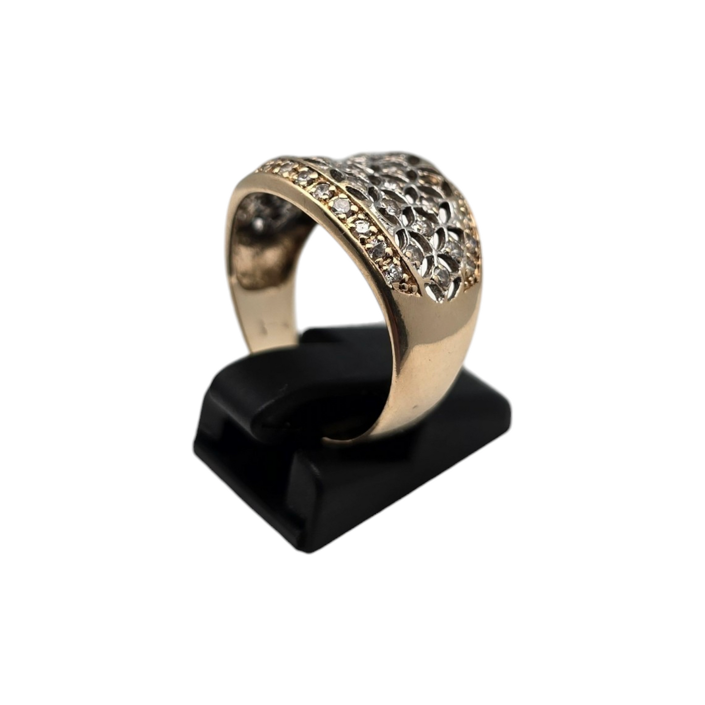 Zlati prstan ''STARLIGHT'' 14K 585/1000; masa=4.66g