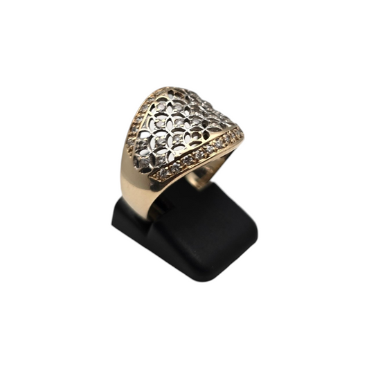 Zlati prstan ''STARLIGHT'' 14K 585/1000; masa=4.66g