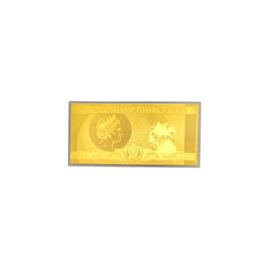 Zlata ploščica "SOLOMON ISLANDS" 24K 999/1000; masa=0.5g