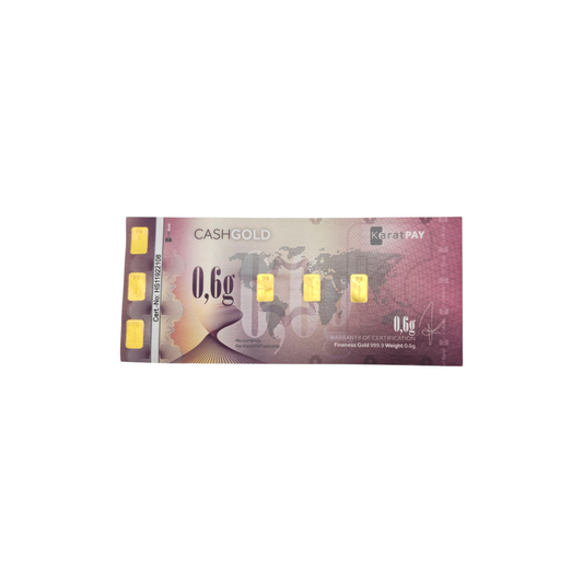 Karatbars "CASHGOLD" 24K 999.9/1000; masa=0.6g