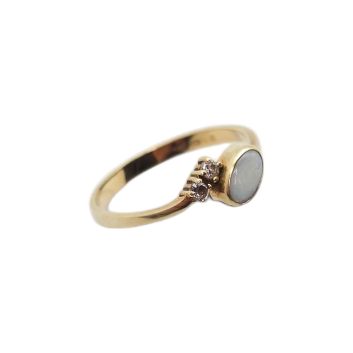 Zlati prstan ''DOE'' 14K 585/1000; masa=1.70g