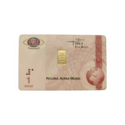 Naložbeno zlato "Karatbars" 24K 999.9/1000; masa=1.00g