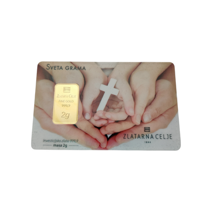 Naložbeno zlato "Sveta grama" 24K 999.9/1000; masa=2.00g