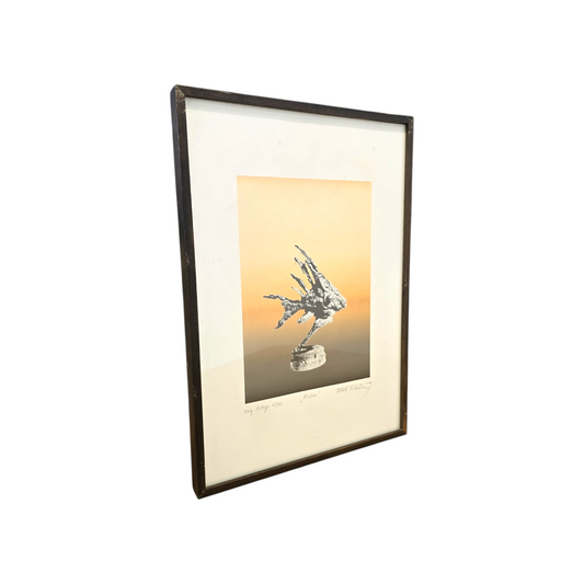 Tone Svetina; grafika; "Riba"; 35 cm x 50 cm