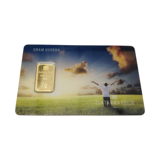 Naložbeno zlato "Gram uspeha" 24K 999.9/1000; masa=1.00g