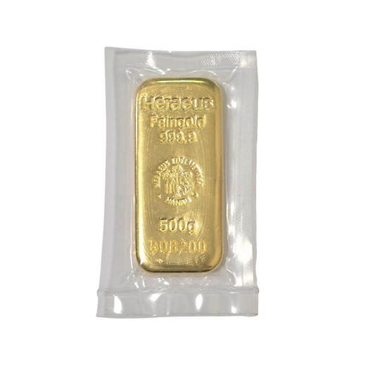 Naložbeno zlato Argor Heraeus 24K 999.9/1000; masa=500.00g