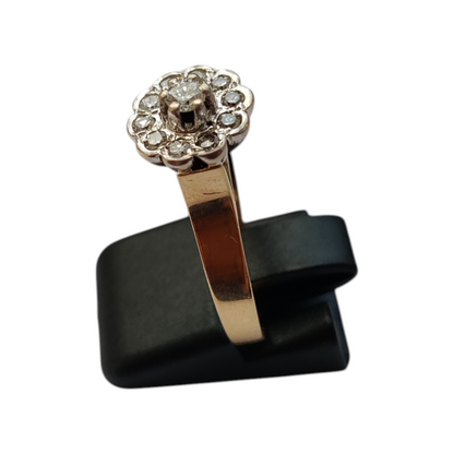 Diamantni prstan "ASTRA" 18K 750/1000+DIA; masa=4.21g