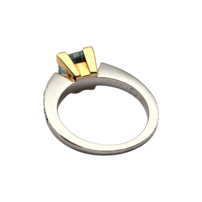 Diamantni prstan ''TUTONE'' 18K 750/1000+DIA; masa=6.43g