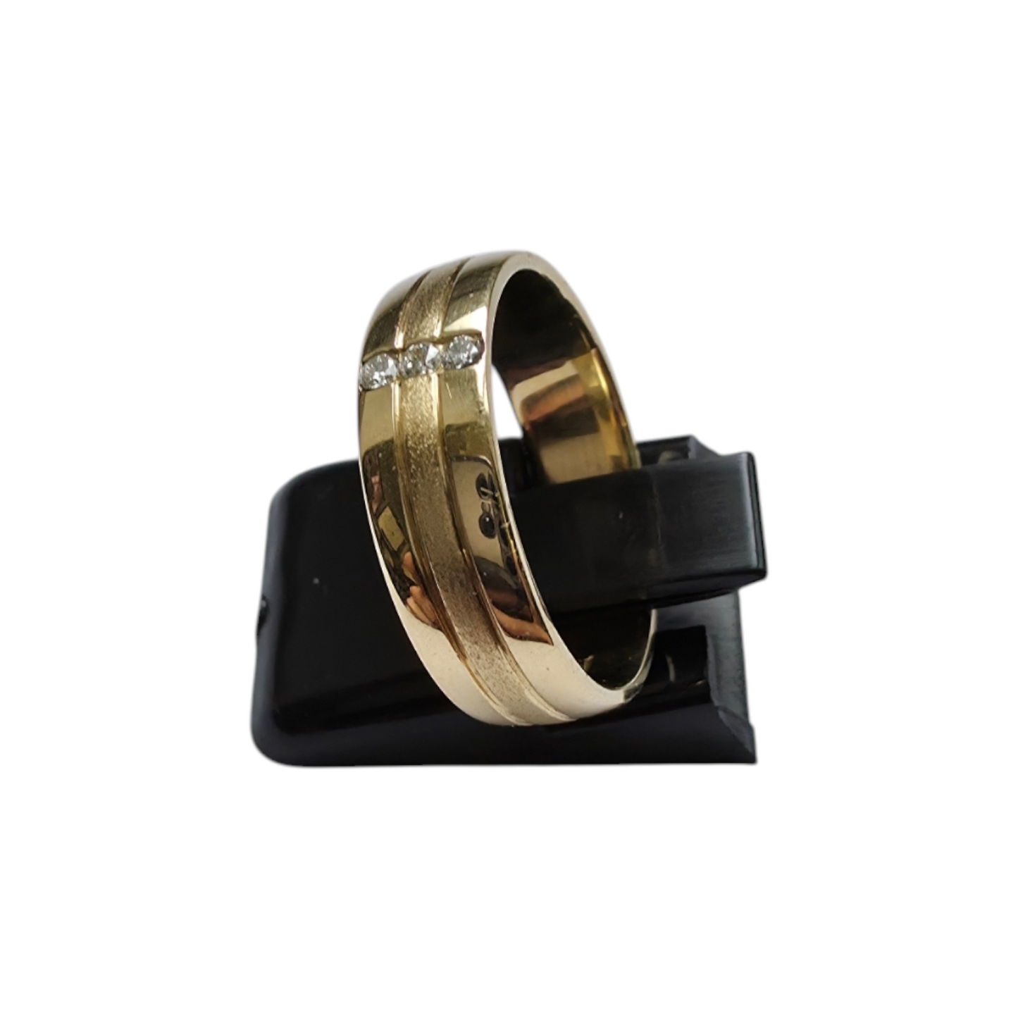 Diamantni prstan ''TRIO'' 14K 585/1000+DIA; masa=5.01g