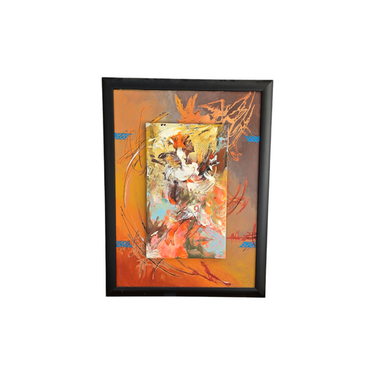 N/A; Akril; abstraktna figura; 62 cm x 83 cm