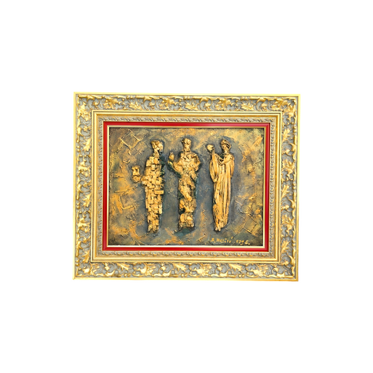 Stipe Miličić; Mešana tehnika; "Sveti trije kralji"; 71 cm x 59 cm