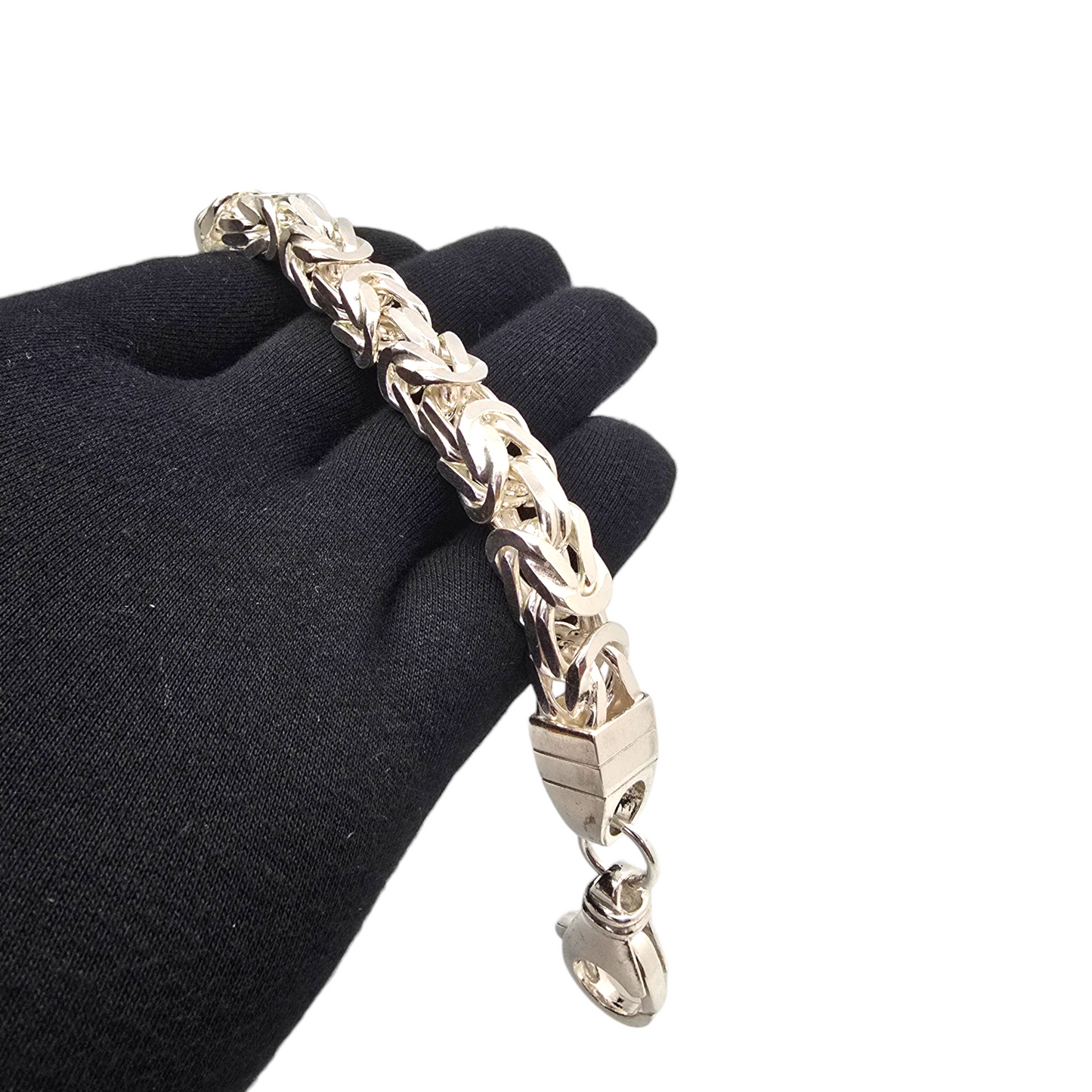 Srebrna zapestnica Kraljevi vez (XL) 925/1000; masa=114.50g