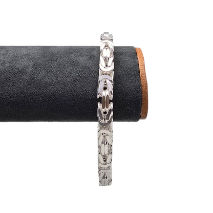 Srebrna zapestnica Kraljevi vez (L) 925/1000; masa=52.04g