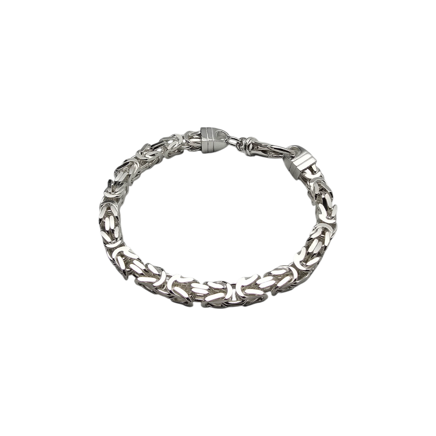 Srebrna zapestnica Kraljevi vez (M) 925/1000; masa=35.97g