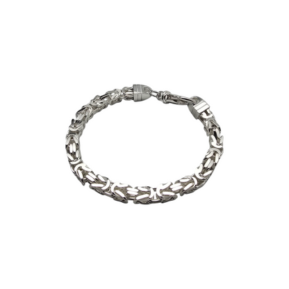 Srebrna zapestnica Kraljevi vez (M) 925/1000; masa=35.97g