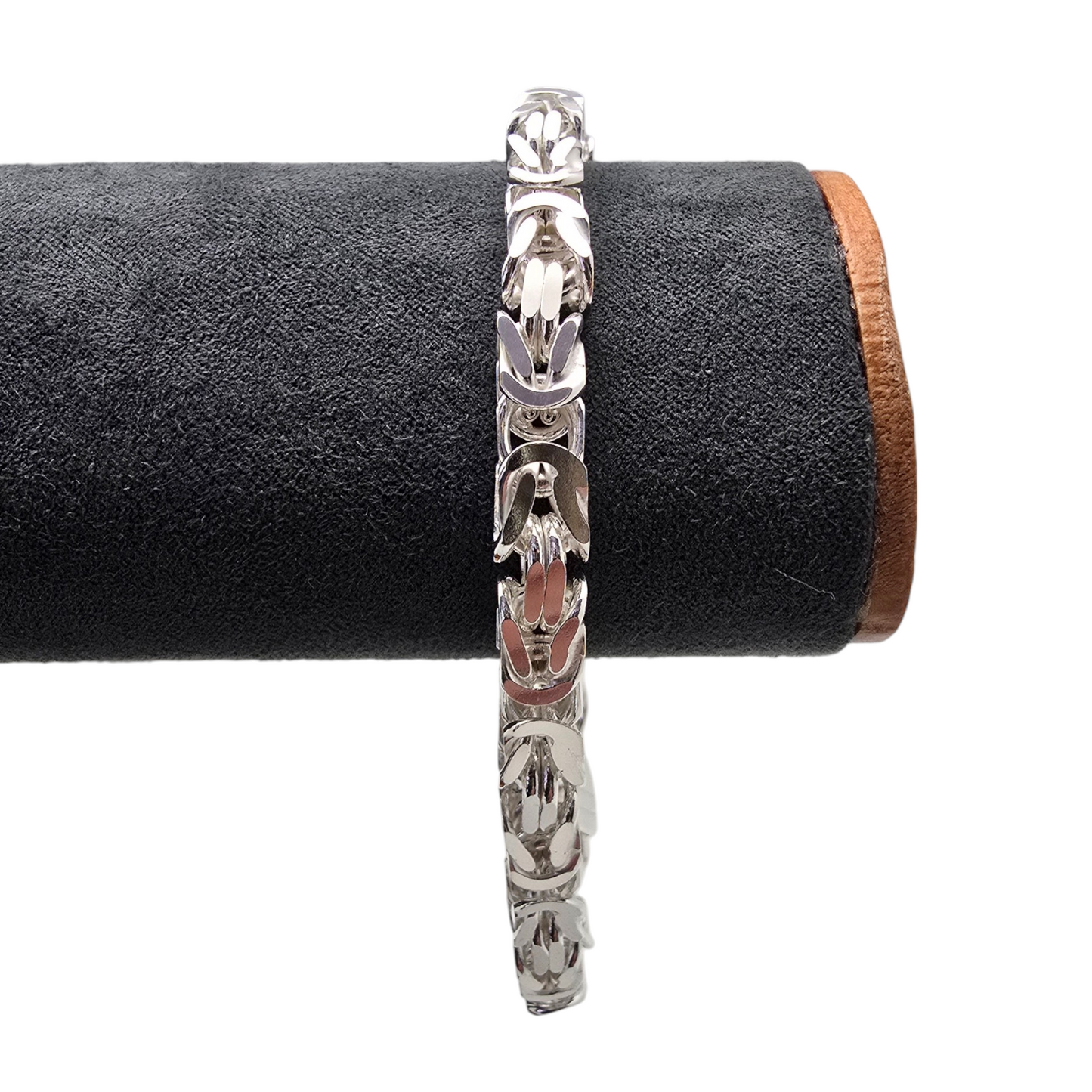 Srebrna zapestnica Kraljevi vez (M) 925/1000; masa=35.97g