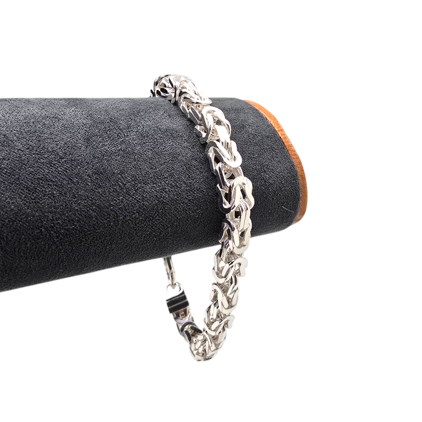 Srebrna zapestnica Kraljevi vez (M) 925/1000; masa=35.97g