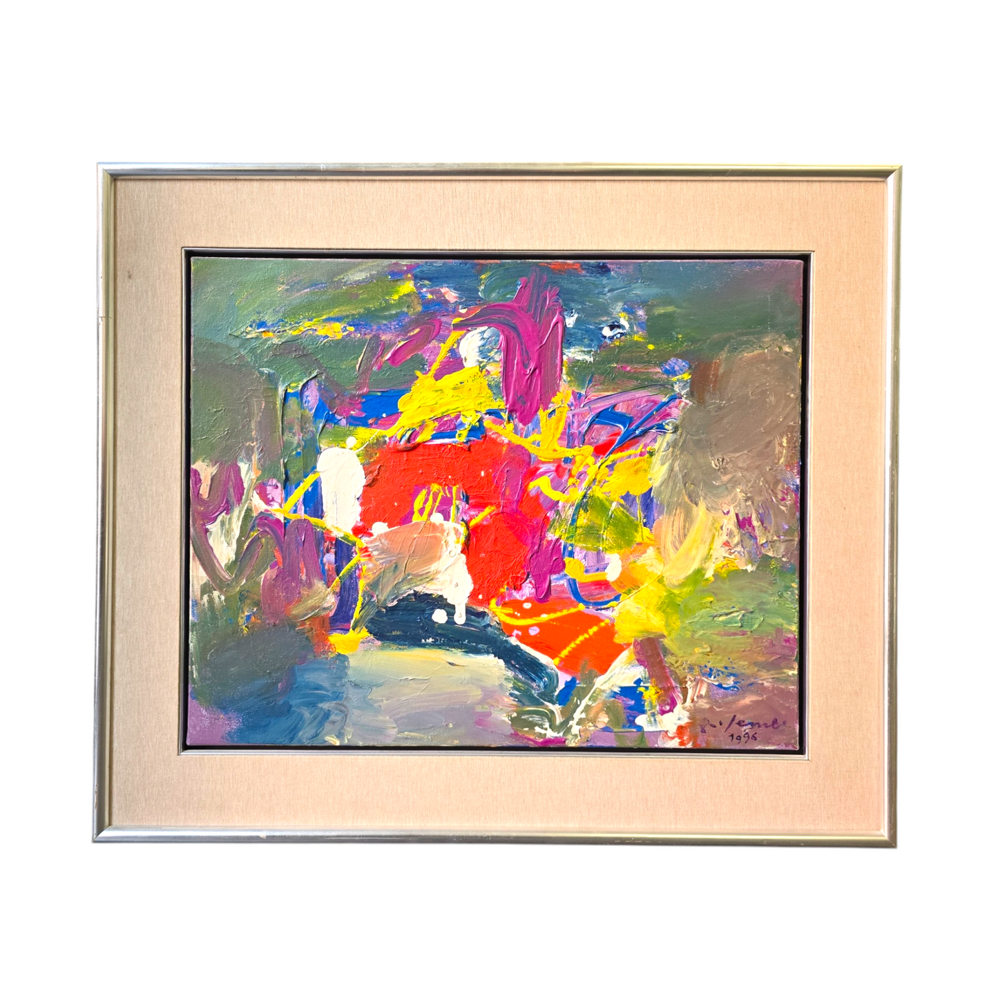 Jemec Andrej; akril na platno; abstrakt; 80 cm x 76 cm