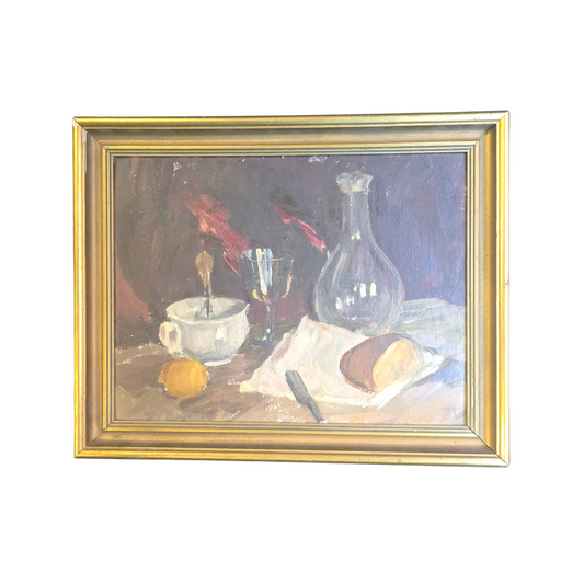 Janez Šibila; Olje na platno; tihožitje; 1948; 53 cm x 43 cm