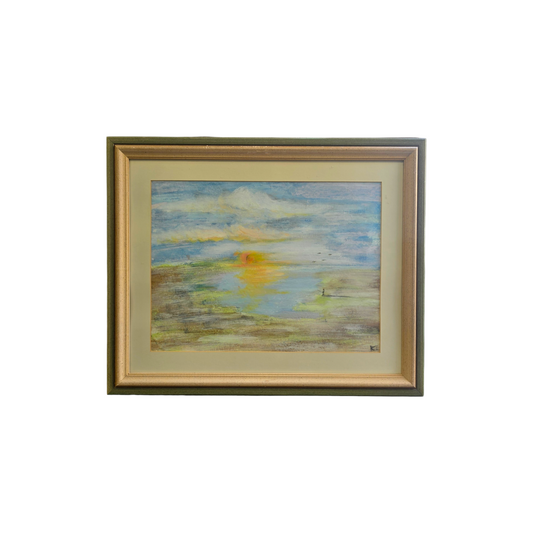 Ki; akvarel; "Ribič"; 64 cm x 52 cm