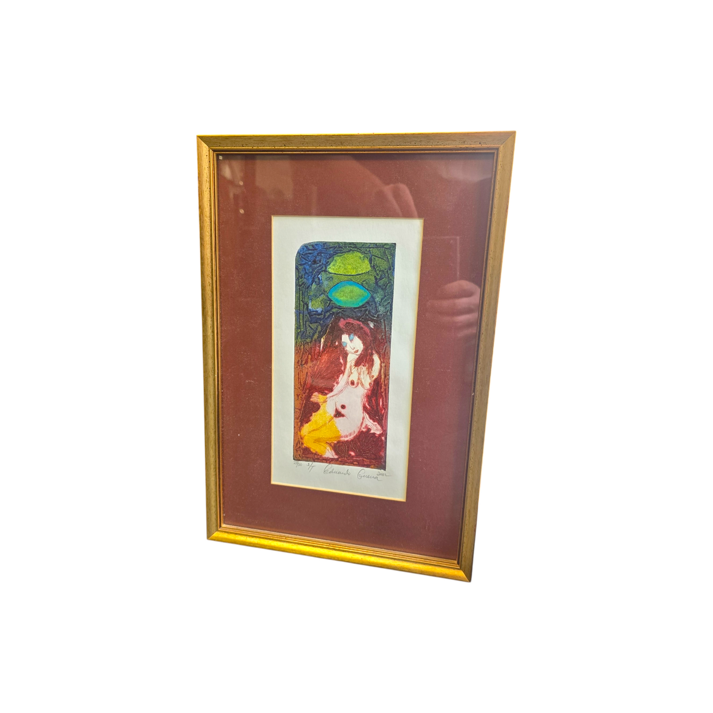 Eduardo Guena La Hasana; litografija; akt; 26 cm x 39 cm