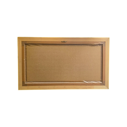 N/A; olje na platno; "Mestno jedro"; 94 cm x 54 cm