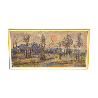 N/A ; olje na platno ; "Drevored"; 81 cm x 41 cm