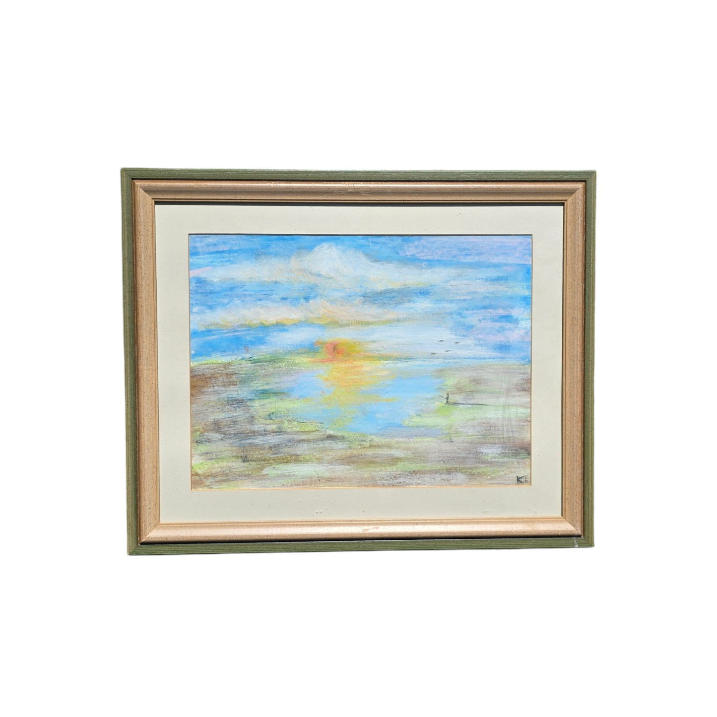 Ki; akvarel; "Plaža"; 64 cm X 52 cm