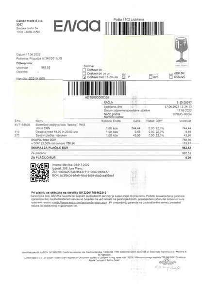 Električno zložljivo kolo FatBike RKS RKIII