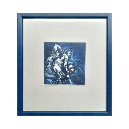 BOŽIDAR MIŠO STRMAN, jedkanica, "VODNAR" 24cm x 22.50cm