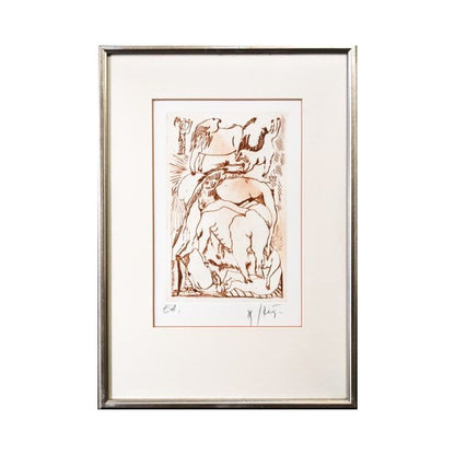 JOŽE HORVAT JAKI Grafika Erotika 37,50cm x 53cm