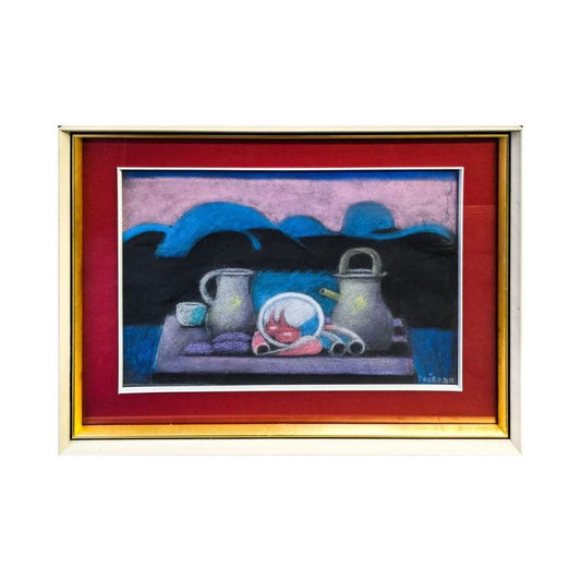 KAREL PEČKO Pastel Tihožitje 60cm x 45,50cm